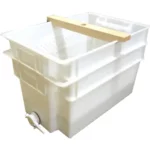Apiculture bac a désoperculer eco plastique en deux elememt avec grille